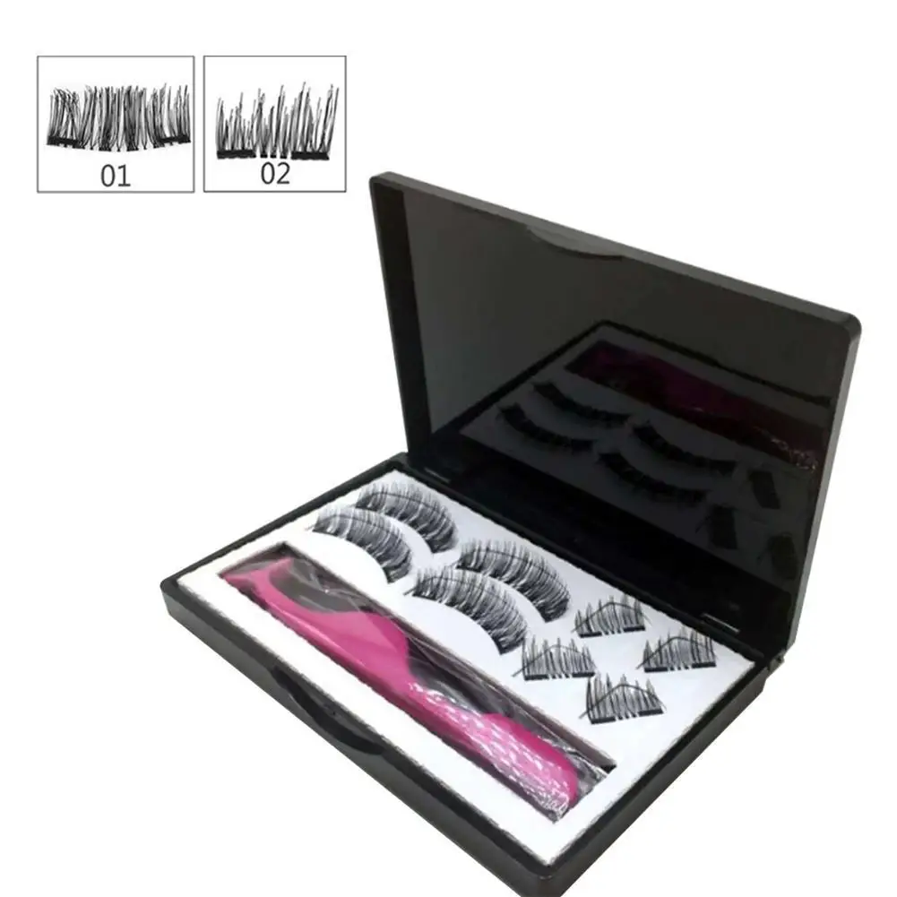 New Hot 8PCS 3D False Eyelashes Double Magnetic Lashes Pure Handwork Black Eye Lashes Eyelash Extension Magnetic Eyelashes New Hot 8PCS 3D False Eyelashes Double Magnetic Lashes Pure Handwork Black Eye Lashes Eyelash Extension Magnetic Eyelashes
