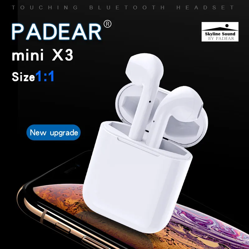 

Padear mini X3 Bluetooth Headset Earbuds Wireless Earphone for Iphone Android 6/7/8/PLUS X xs RS Max Sumsung