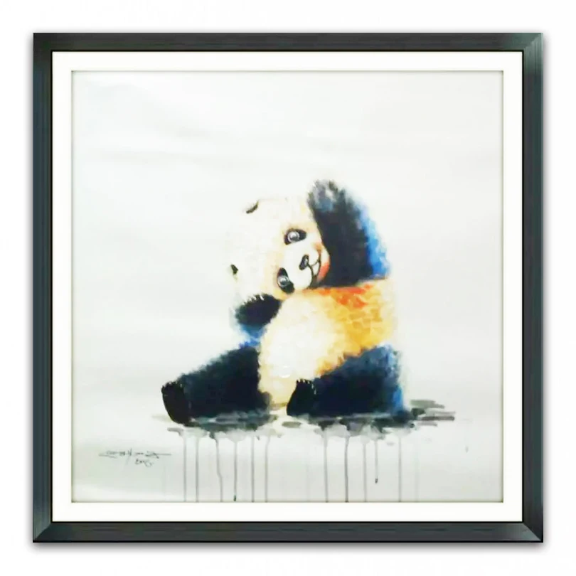 

Ручная роспись, мультфильм, масляная живопись на холсте, абстрактное животное, настенное искусство для украшения дома, оригинальная масляная живопись YC005