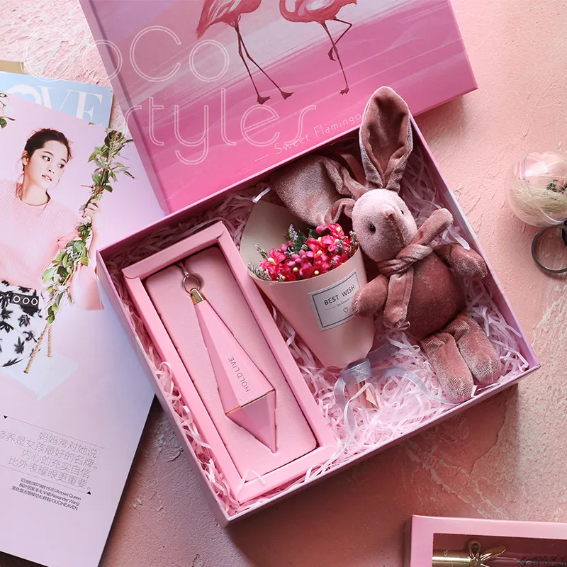 pink gift box with Thermos  (2)