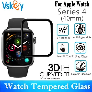 

10PCS 3D Edge Full Coverage Tempered Glass For Apple Watch Series 4 40mm Screen Protector iWatch Protective Film