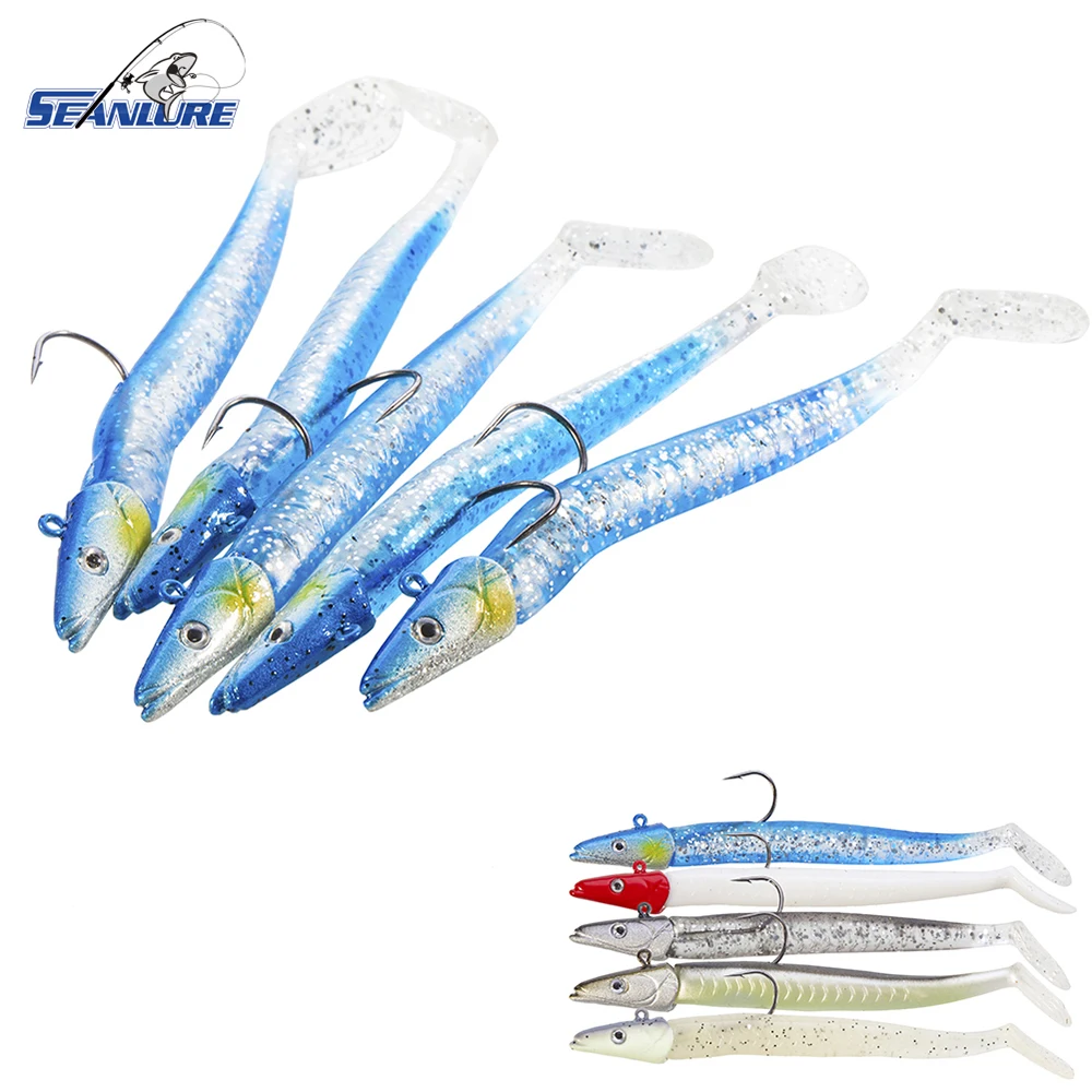 Seanlure Новые 11 см 10 г 5 шт./упак. привести голову Glow Bait искусственные приманки один