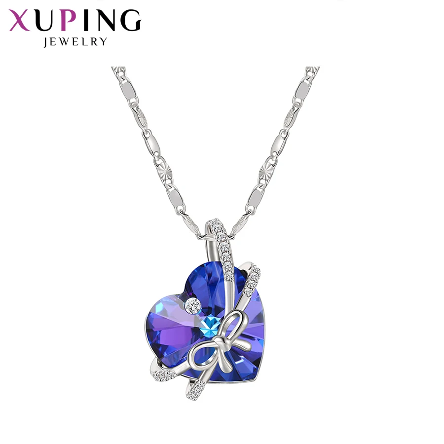 Xuping Винтаж Pendantl цепочки и ожерелья Кристаллы от Swarovski только сердце только для вас Рождество дамы подарки M96-40188