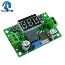 LM2596 Buck Step Down Power Converter Module Board LED Digital Voltmeter Display Adjustable DC-DC 2A Short Circuit Protection