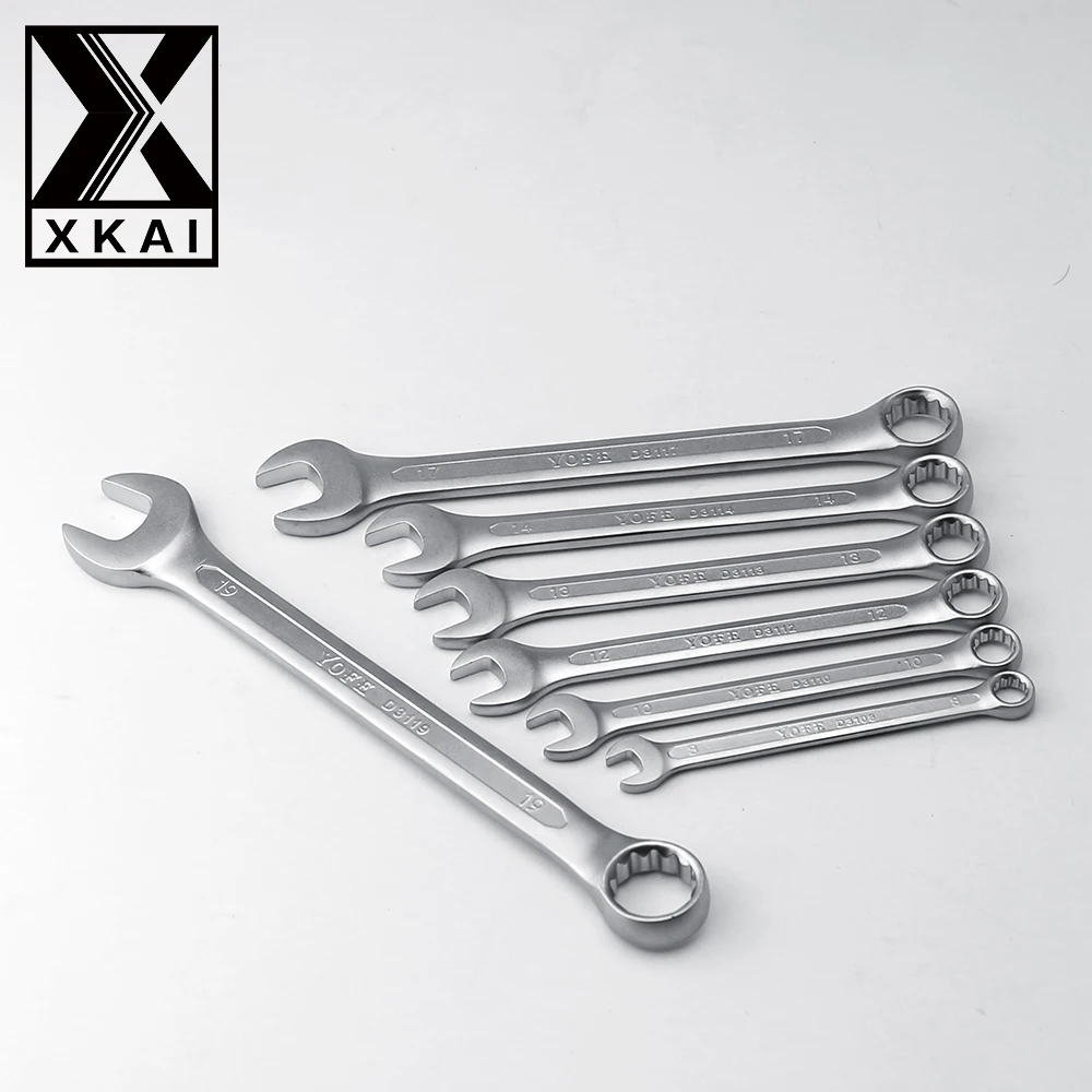 XKAI 8,10,12,13,14,17,19mm Combination box open end Concave rib tool