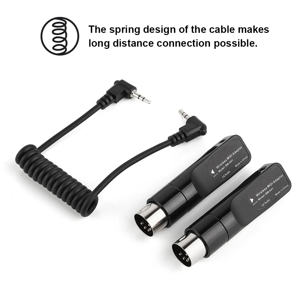 Vangoa Bluetooth беспроводной кабель для миди кабеля VBM A01 5 PIN MIDI адаптер|adapter|adapter wirelessadapter
