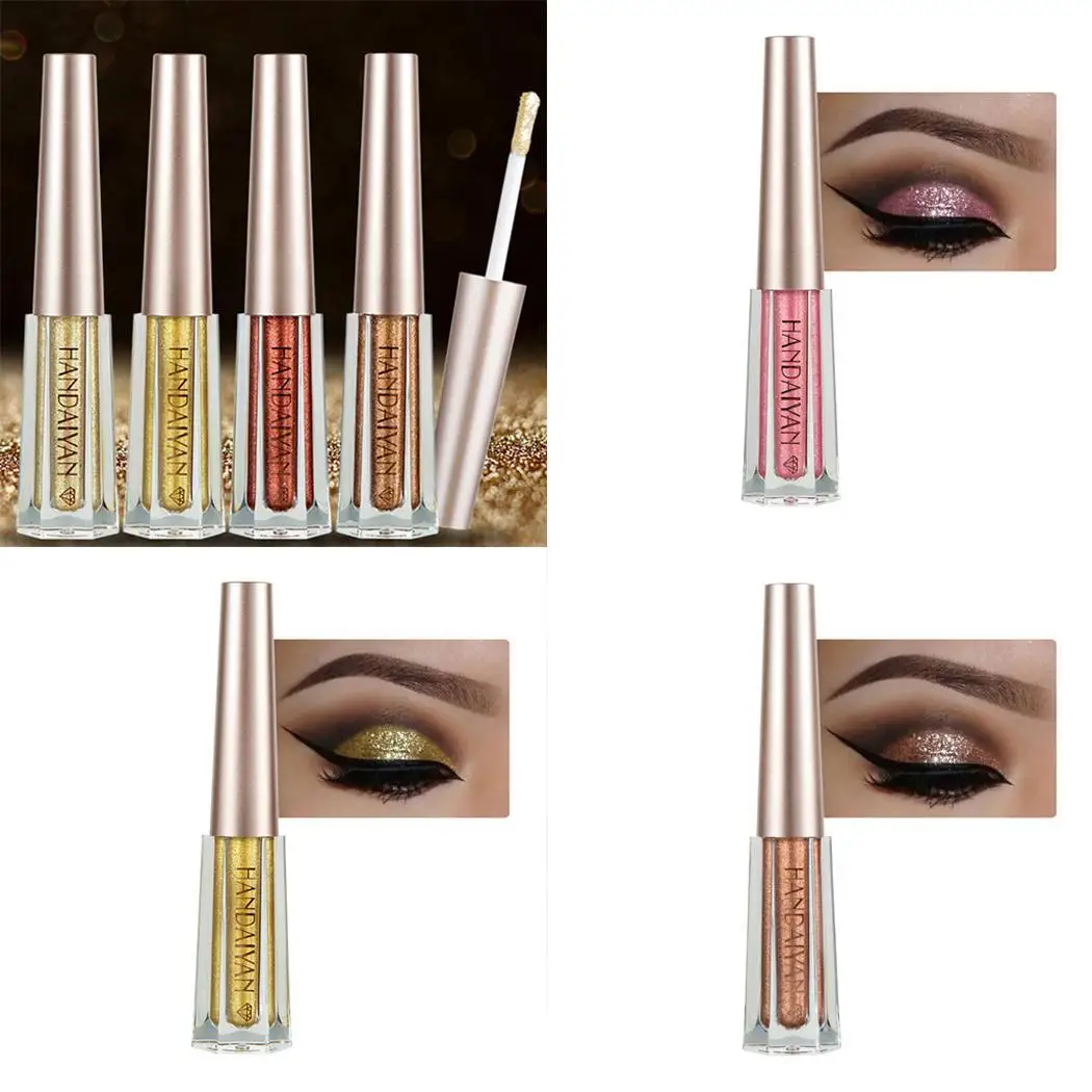 Модные 12 Цветов жидкие тени для век макияж Хэллоуин Limited Shimmer Metallic издание