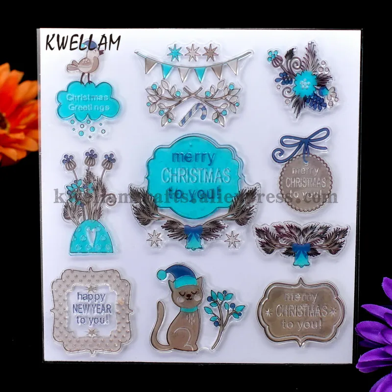 

merry CHRISTMAS to you new year Scrapbook DIY photo cards account rubber stamp clear stamp transparent stamp 15x16cm KW7040314