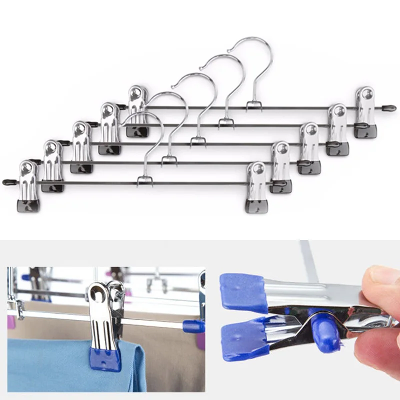 1/4 шт. Нескользящие шкаф для одежды, брюки, юбка, подвижный зажим Одежда кофта и юбка вешалка висячий держатель сильной нагрузки Ёмкость