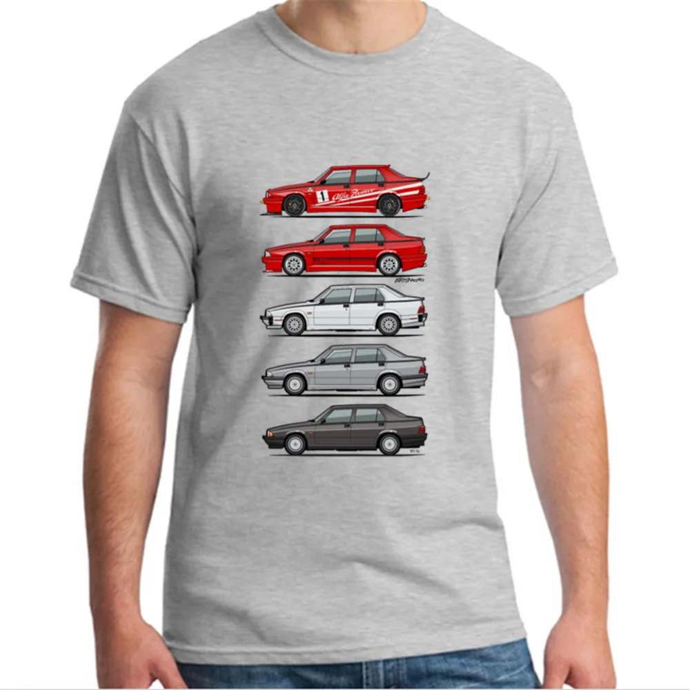 Стек Alfa Romeo 75 футболка Milano Tipo 16 мальчик хлопок короткий рукав Футболка с круглым