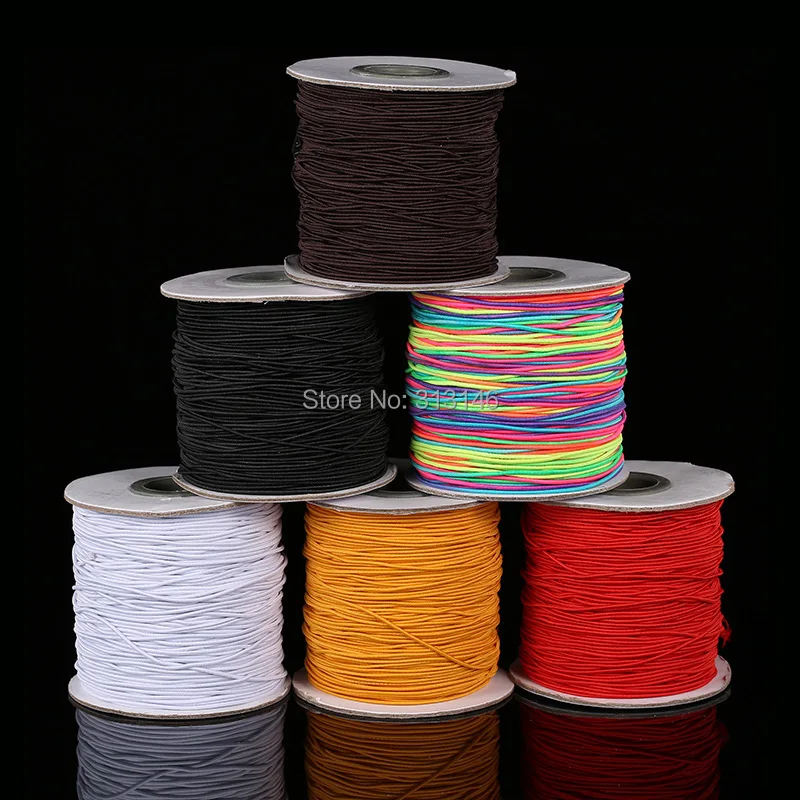 

Round Beading Elastic Stretch Cord Rubber Interior Spool String Thread Rope Wire For Bracelet Jewelry Dia 0.8/1.0/1.2/1.5/2.0mm