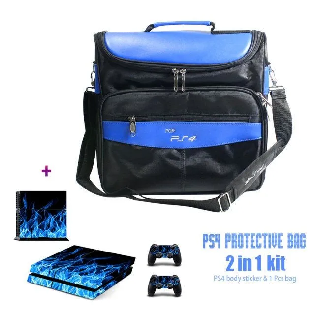 Дорожный Чехол для хранения и переноски защитная сумка Аксессуары для игр на PS4+ один набор PS4 консоль из кожи Стикеры в качестве бесплатного подарка