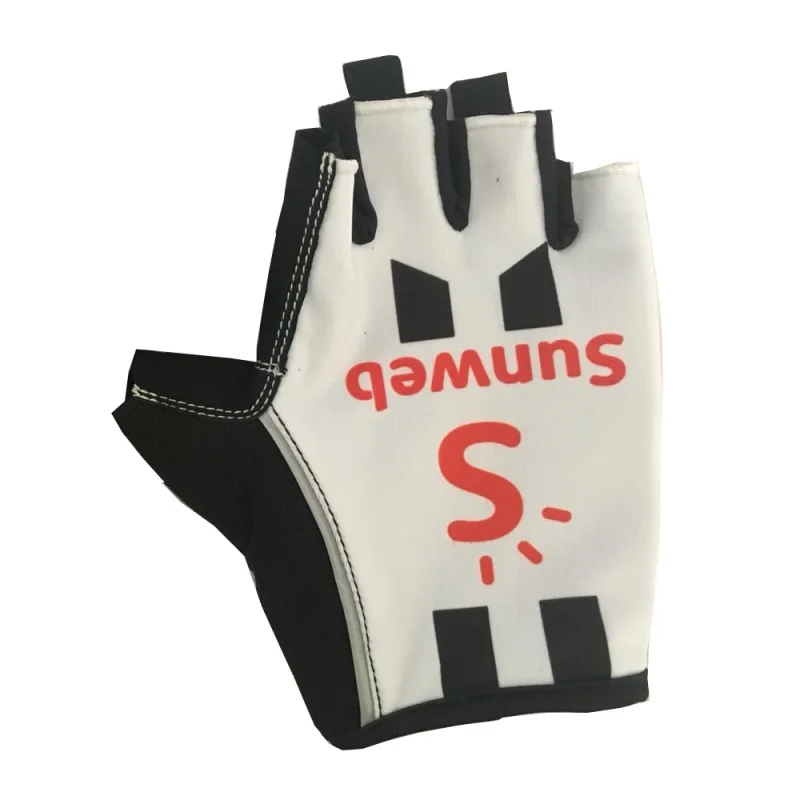 

2018 pro team sunweb white Cycling gloves GEL pad mens high quality summer half finger mtb Bike gloves Size m L XL