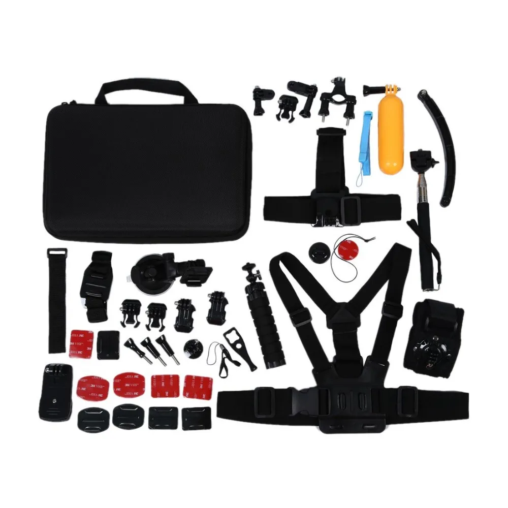 

50 in 1 Accessory Kit for GoPro Session Hero 1 2 3 3+ 4 SJ4000 5000 6000 7000 for Xiaomi Yi in Swimming Rowing Skiing