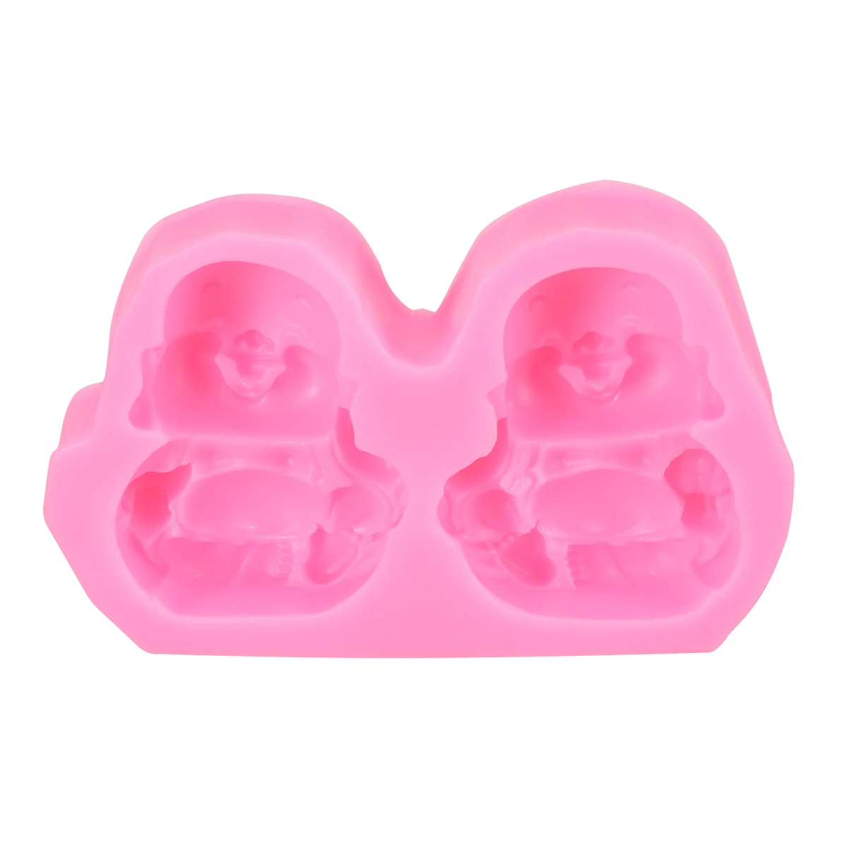 Mayitr Buddha Smiling Face Silicone Mold Candle Soap Molds DIY Soap Clay Cake Dondant Molds Baking Tools