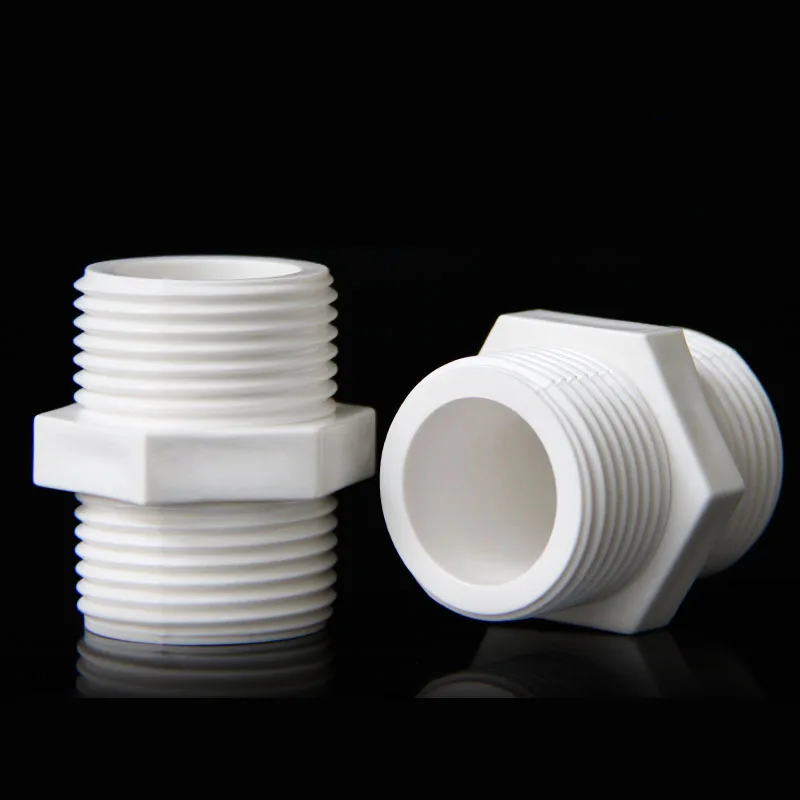 gogo PVC nipple fitting water supply pipe straight screw through double outer thread | Обустройство дома