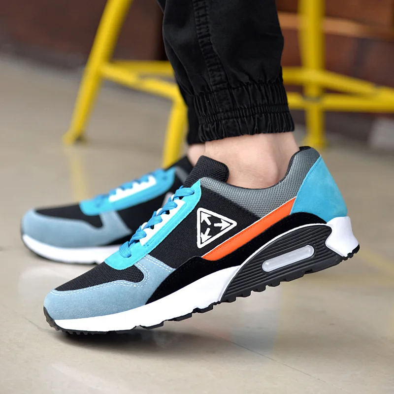 

2019New Man Casual Shoes Running Air Shoes Men Cushion Comfortable Breathable Lace-Up Outdoor Stability Jogging Sneaker