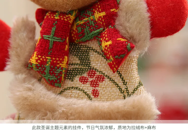 Новинка 4 шт./партия дерево Рождественское украшение для дома танцы Санта Клаус Снеговик Медведь Лось подвеска с героем аниме Navidad рождественские подарки