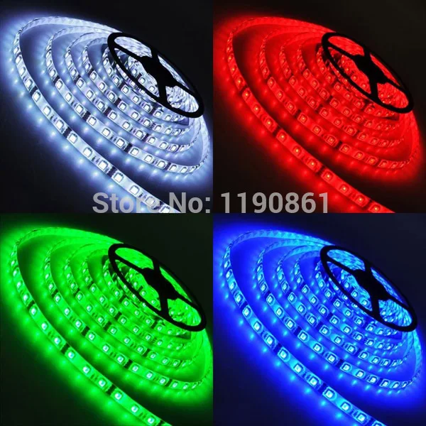 Гибкая СВЕТОДИОДНАЯ лента SMD 5050 60 светодиодов/м 300 5 м водонепроницаемая