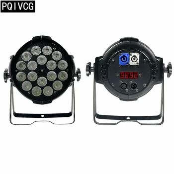 

18x12w led rgbw par light aviation plug rgbw 4in1 flat par lights profession dmx512 led lights