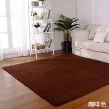 Высокое качество коричневый одноцветное Цвет Коралловое бархатное покрывало прикроватной тумбочке Одеяло Pad противоскользящие коврики коврик украшения для спальни для отеля, напольная коврик