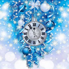 5D DIY Алмазная картина Росс стежка часы в рождественском стиле Циркулярный Алмазный Вышивка Иглы нить Горный хрусталь живопись