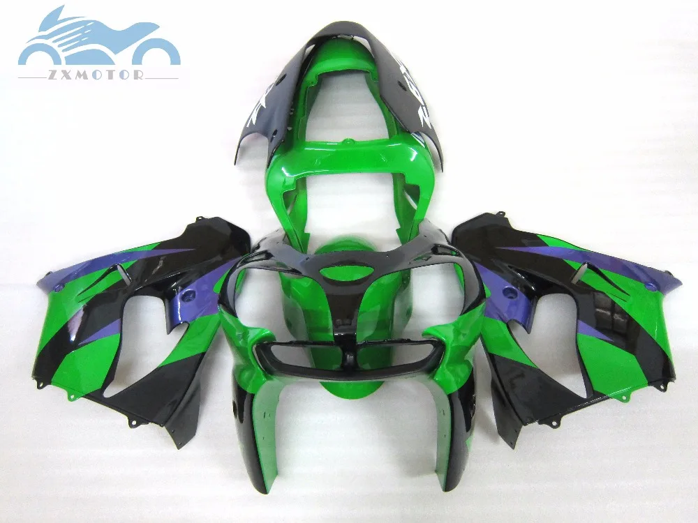 Заказанные акрилатовые ABS комплект обтекателей для Kawasaki Ninja ZX 9R обтекатели комплект 2002 2003 ZX9R 02 03 цвета: зеленый, черный фиолетовый детали кузова