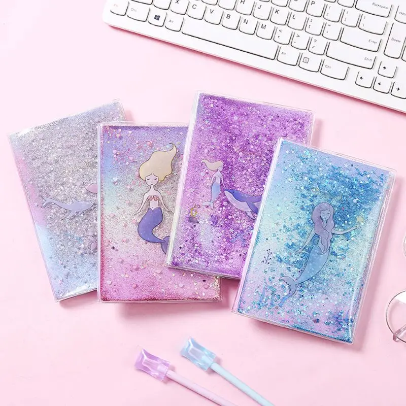 

Kawaii Students Schedule Daily PVC Quicksand Notebook For Girl Travel Stationery Planner Journey Plan Notepad Gift
