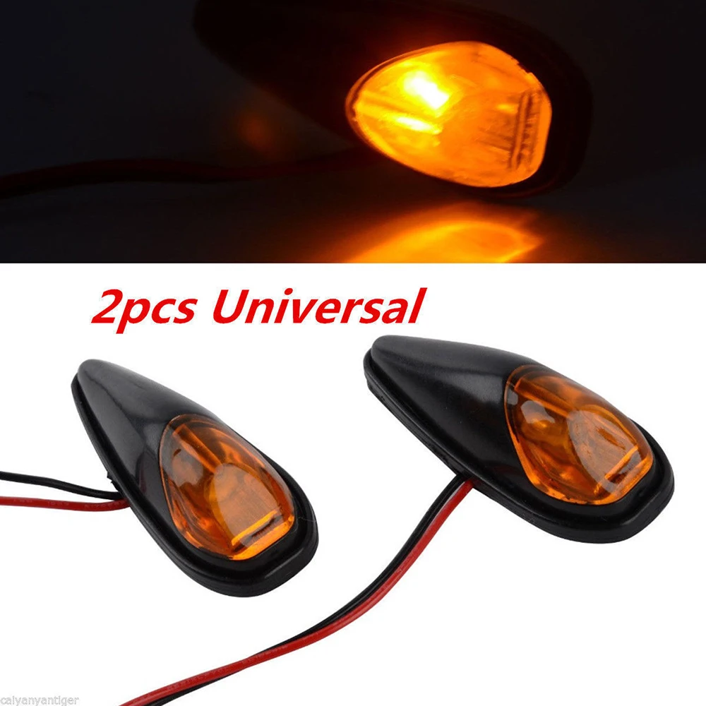 

2pcs Amber LED Motorcycle Flush Mount Turn Signal Light Blinker Indicator Lamp