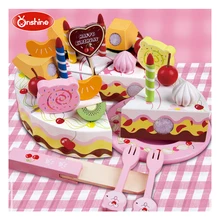 N183 Новинка года Горячие деревянные детские головоломки торт ко дню рождения кухня каждая семья, чтобы посмотреть на набор игрушек