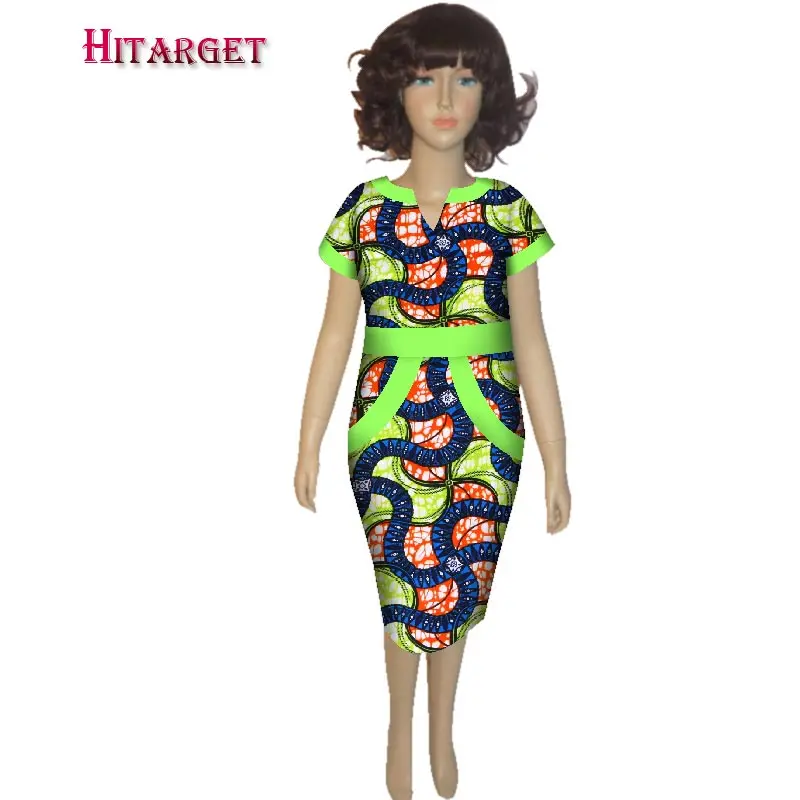 Осеннее детское платье в африканском стиле, детское традиционное хлопковое платье с v-образным вырезом и вышивкой, подходящее для девочек с