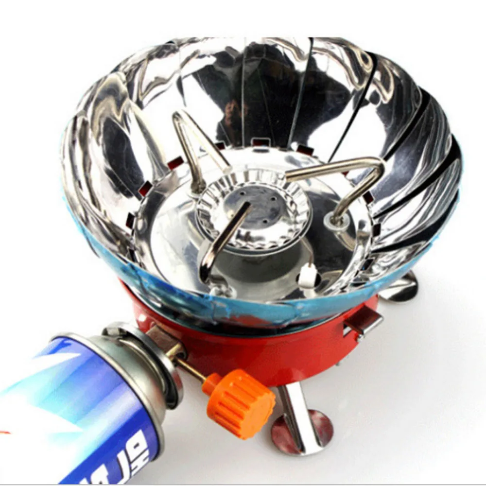Portable Gas Stove Retracted Windproof Camping Backpacking Gas Stove