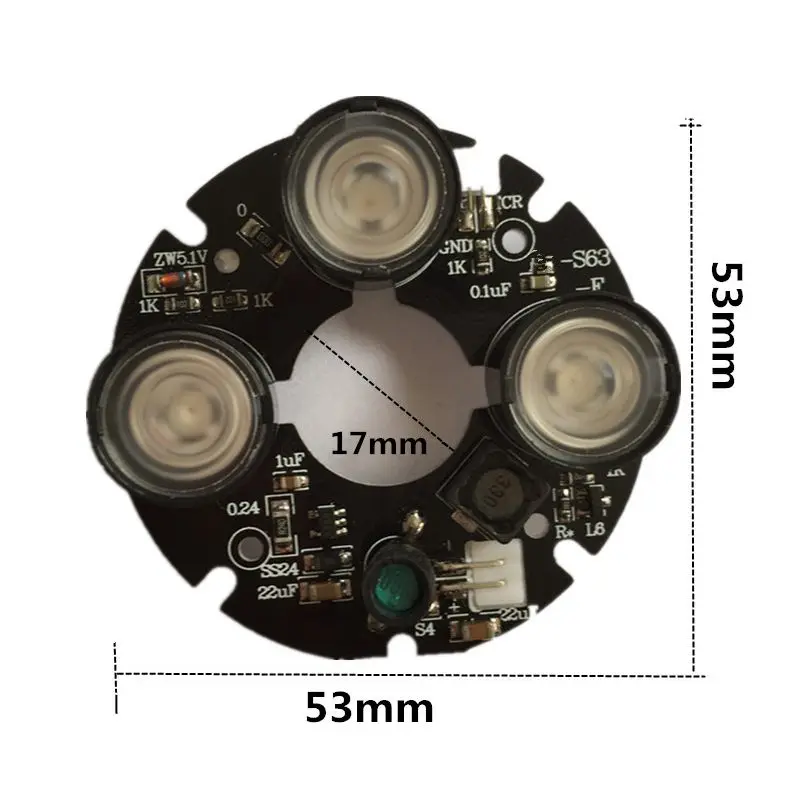  3 array IR led Spot Light Infrared 3x IR LED board for CCTV cameras Accessories - 33020356127