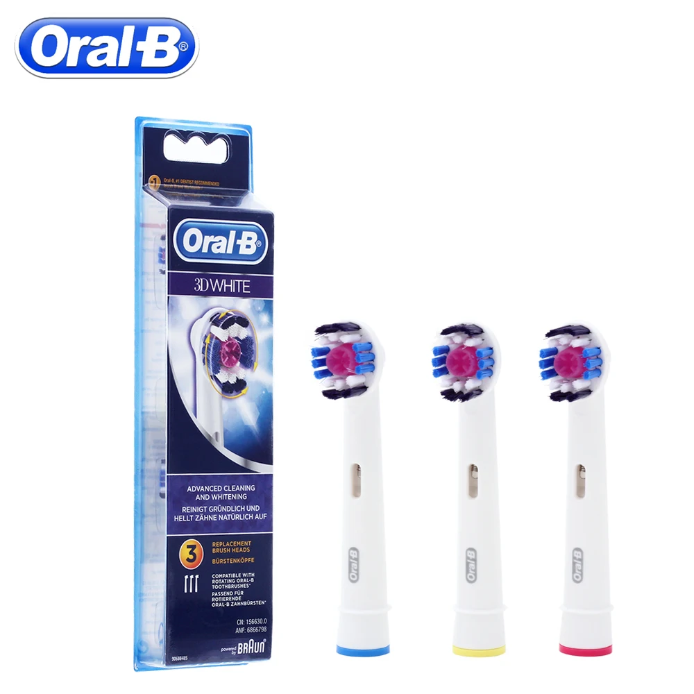 

3pc/Pack Oral B 3D White Sonic Electric Toothbrush Heads Rotation Replacement Toothbrush Heads Oral Hygiene Brush Head
