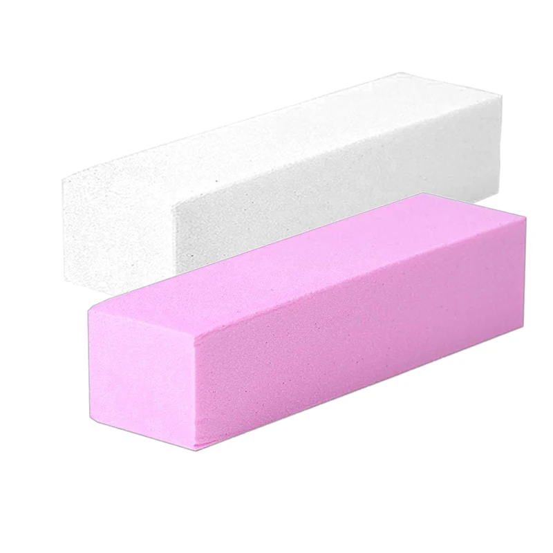 

1pcs Pink Form Nail Buffers File for UV Gel White Nail File Buffer Block Polish Manicure Pedicure Sanding Nail Art Tool