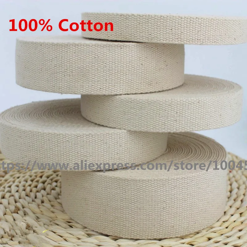 Poly Cotton Webbing Herringbone Twill Tape Sew Strap Bind 22mm White & Silver 2m 