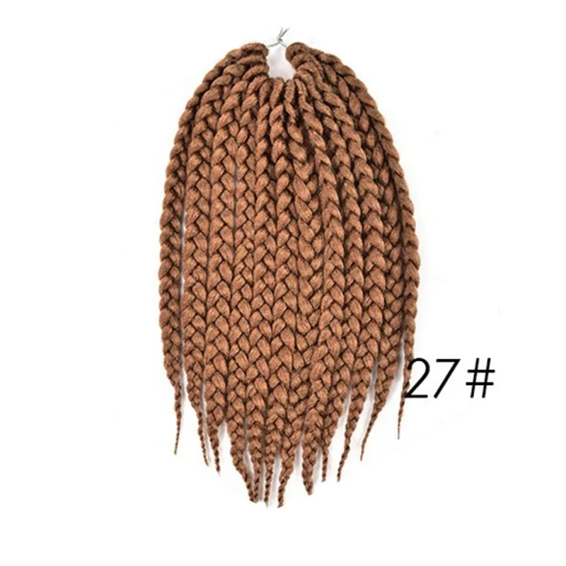 Feibin твист вязание крючком коробка коса наращивание волос для афро женщин плетение волос - Цвет: #27