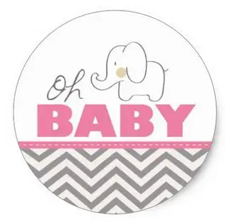 1 5 Pulgadas Oh Bebe Elefante Rosa Bebe Ducha Invitacion Pegatina En 1 5 Pulgadas Oh Bebe Elefante Rosa Bebe Ducha Invitacion Pegatina En