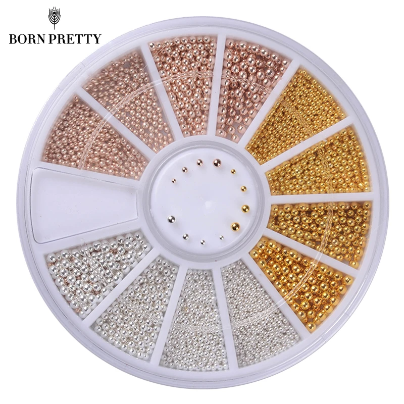 1 Box Steel Beads Nail Studs Gold Sliver Champagne 0 8mm 1 0mm 1 2mm 1