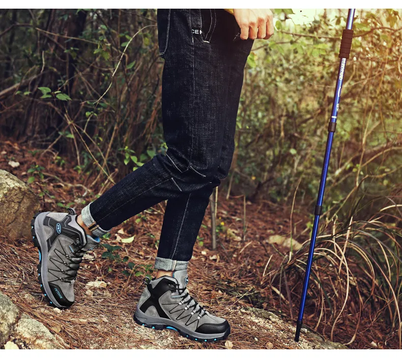 Новый Clorts Для мужчин Пеший Туризм обувь из нубука скальные туфли Водонепроницаемый обувь для пешего туризма из натуральной кожи горные