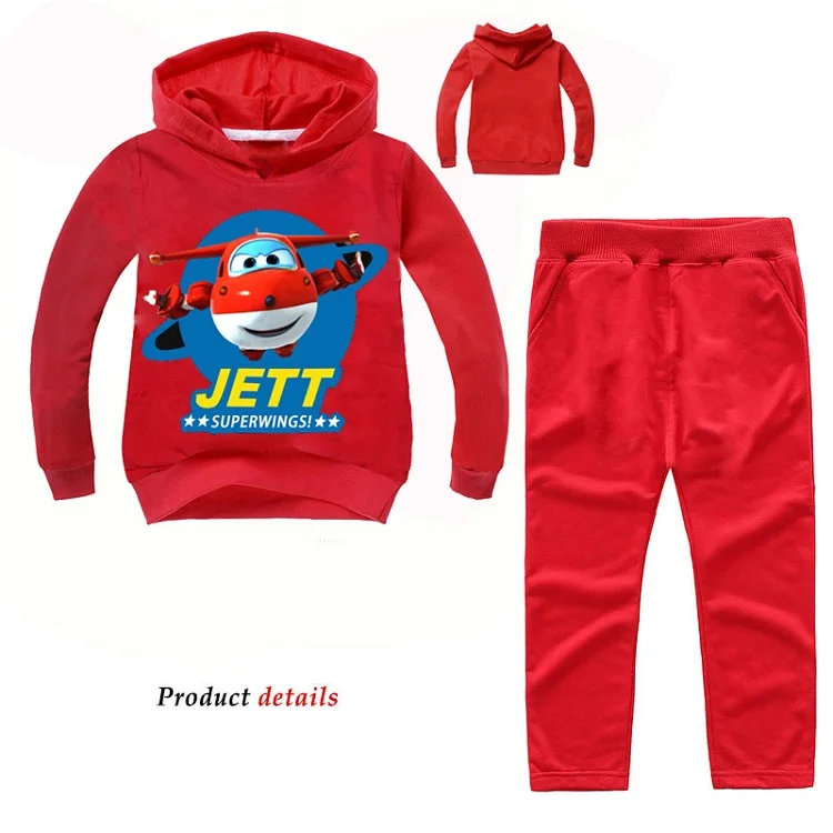  Z&Y 2-14Years Costume Jett 2Pcs Suits Super Wings Tracksuit Autumn Baby BoysClothing Sets Children 