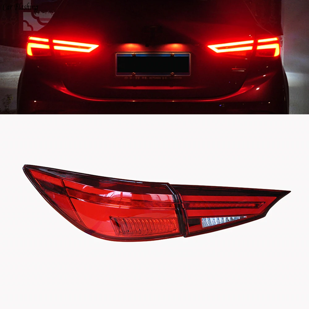 

Car flashing 2pcs for Mazda3 Axela 2014 2015 2016 2017 taillights Mazda 3 M3 LED Tail Light LED Rear Lamp Certa taillight lamp