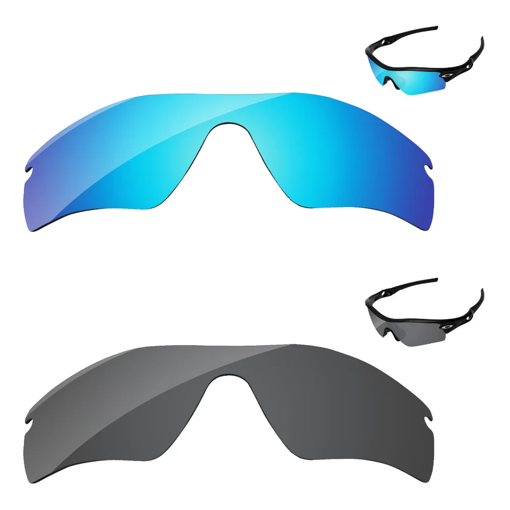 Черный и голубой лед 2 шт. Поляризованные замена оптические стёкла для радар ПУТЬ солнцезащитные очки женщин рамки 100% UVA и UVB защиты