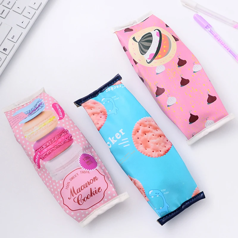 Корейский креативный Чехол Карандаш для девочек из искусственной кожи Kawaii сумка