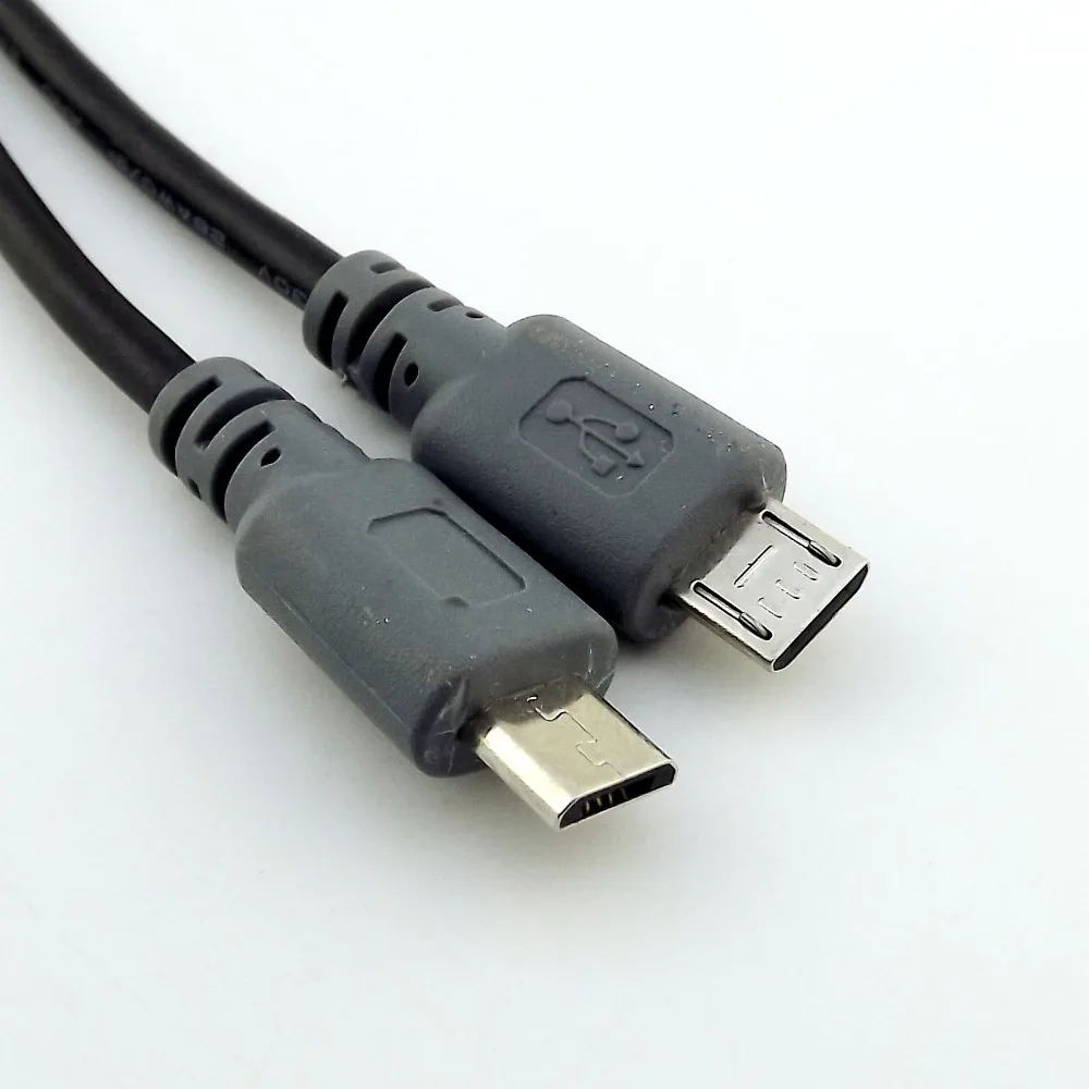 Переходник OTG с Micro USB Тип B папа на 5 контактный кабель передачи данных 20 см/1 м 3