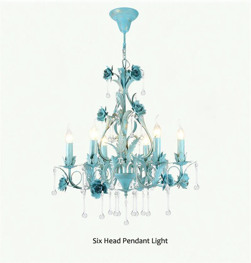 Luxury crystal blue pendant light (20)