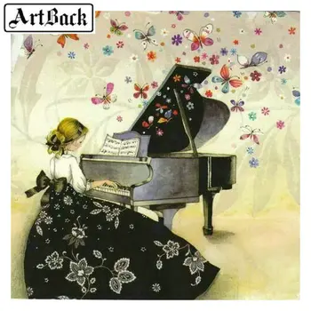 

Full square drill 5D DIY diamond painting girl piano 3d diamond embroidery rhinestone mosaic crafts home decoration