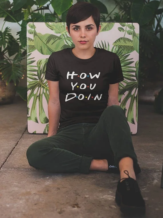 Женская футболка с надписью How You Doin рисунком Джоуи триббини в стиле унисекс