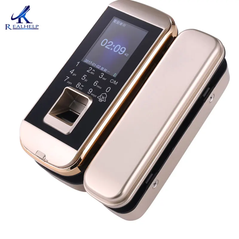 Biometric Fingerprint Lock Double Single Glass Doors Employee Time