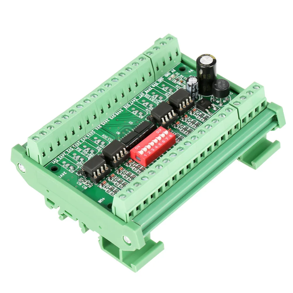 

1pc Level Voltage Converter 8-Channel NPN/PNP to NPN 5V/24V-D SquareWave Signal Conversion Module Level Converter 10MHZ